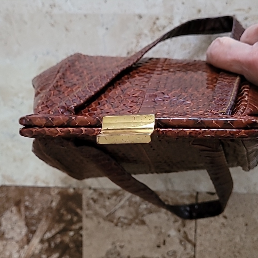 Vintage lizard skin small purse. 1940's ? - Picture 14 of 16